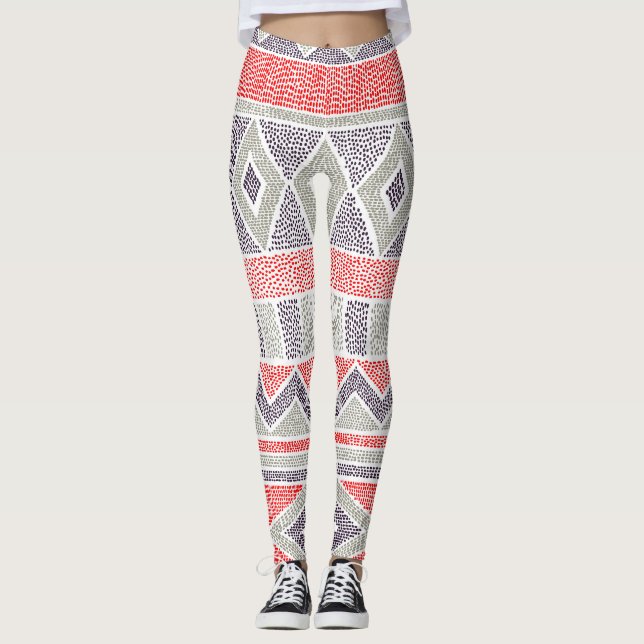 Leggings Ethnic Striped Tribal : Vintage artisanal (Devant)