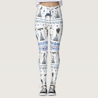 Leggings Ethnique tribale, les animaux rêvent attraper, san