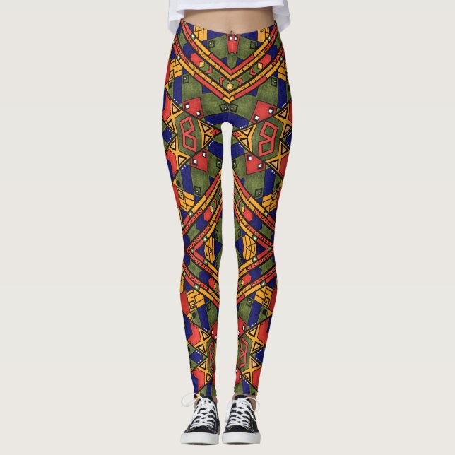 Leggings Ethno africain sans couture traditionnelle motif (Devant)