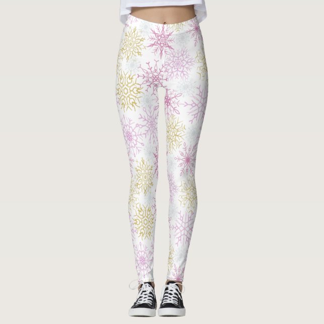 Leggings Étincelle Pneumatique Rose (Devant)