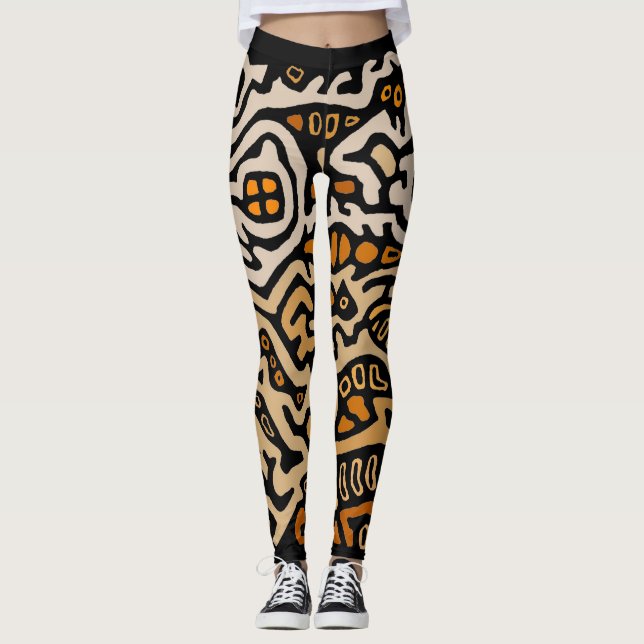 Leggings Étiquetage d'entraînement aérobie (Devant)