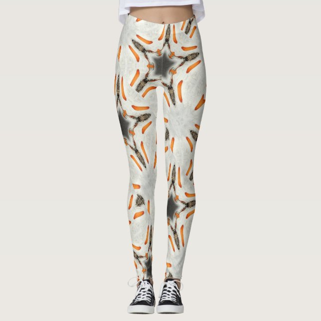 Leggings étoile cosmique saumâtre blanc (Devant)