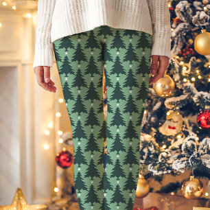 Leggings Étoile de sapin de Noël verte Modèle Fêtes
