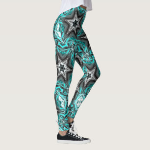 Leggings Etoile grise en touches sculptées, en verre ou mét