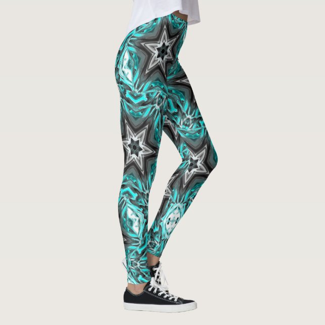 Leggings Etoile grise en touches sculptées, en verre ou mét (Droite)