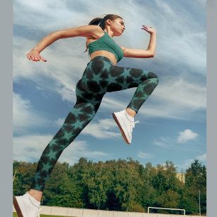Leggings Étoile vert foncé pratique 