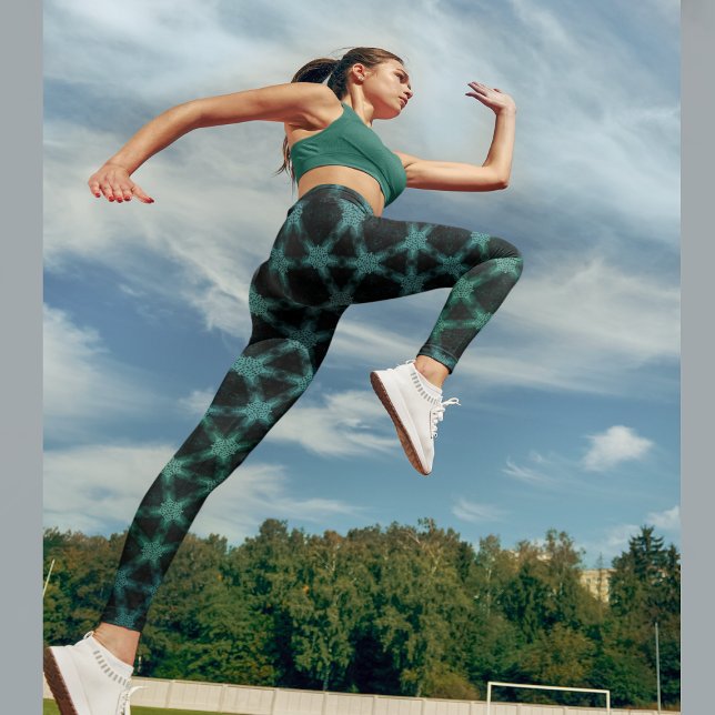Leggings Étoile vert foncé pratique  (Créateur téléchargé)