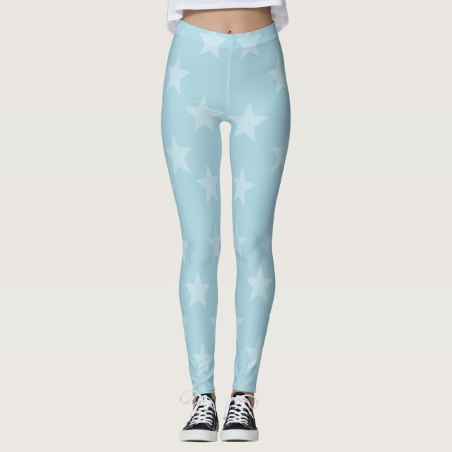 Leggings Étoiles bleues douces (Devant)