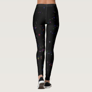 Leggings Étoiles brillantes colorées dans le ciel nocturne