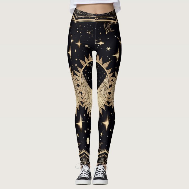 Leggings Étoiles célestes Sun Moon (Devant)