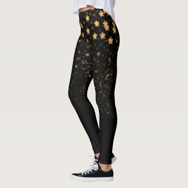 Leggings Étoiles de Parties scintillant d'or (Gauche)