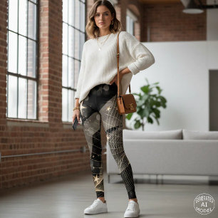 Leggings Étoiles dorées magiques et lumières bokeh