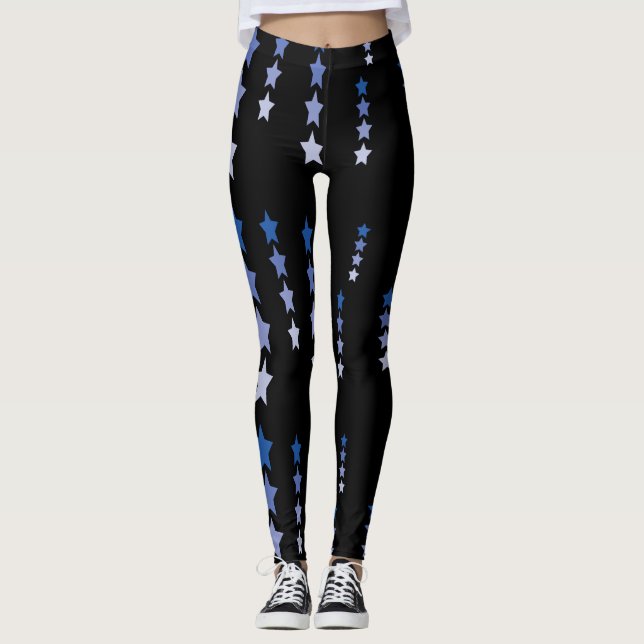 Leggings Étoiles En Bleu (Devant)