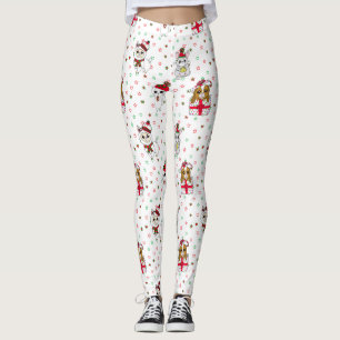 Leggings Étoiles et coeurs de Noël Llama, Kitten et souris