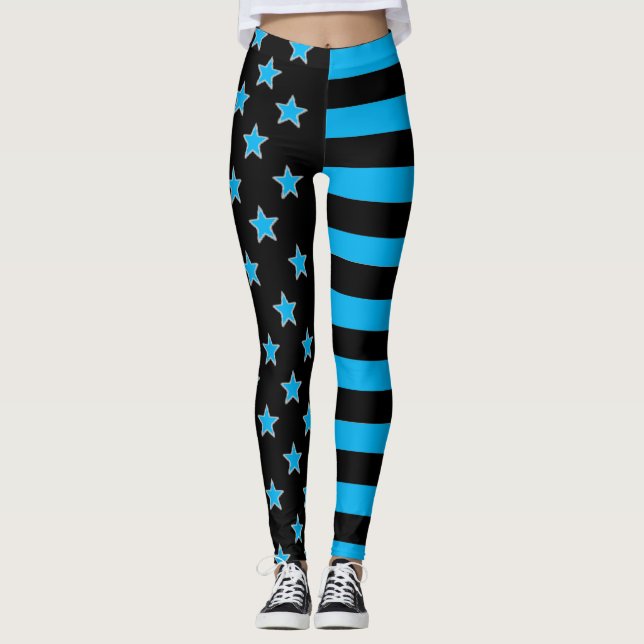 Leggings Étoiles Et Rayures (Devant)