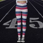 Leggings Étoiles et rayures - Patriotique - Rouge Bleu Bleu<br><div class="desc">Des rayures dans le vieux rouge de gloire,  vieux bleu de gloire et blanc cassé avec les étoiles. Peut être offert pour presque n'importe quelle occasion. Vous avez la possibilité d'utiliser l'outil de conception pour ajouter du texte si vous le souhaitez.</div>