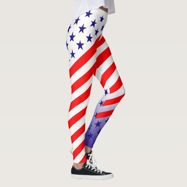 Leggings Étoiles et rayures patriotiques USA (Droite)
