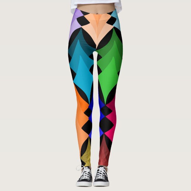 Leggings Étoiles modernes du milieu du siècle (Devant)