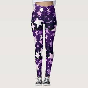 Leggings Étoiles pourpres