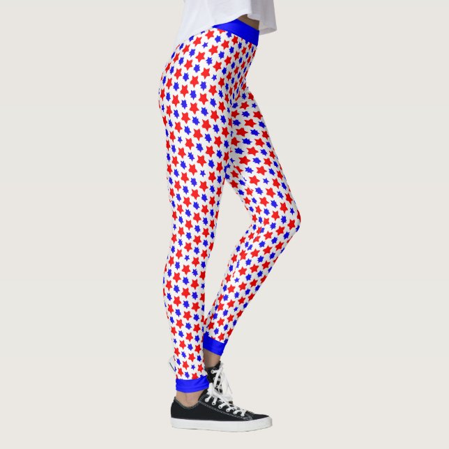 Leggings Étoiles rouges et bleues démoniaques (Droite)