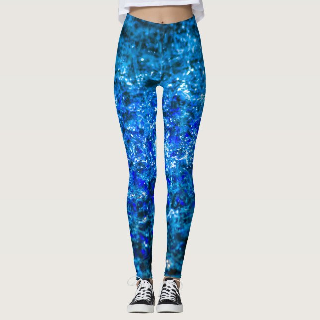 Leggings Étude En Aquarelle - Indigo (Devant)