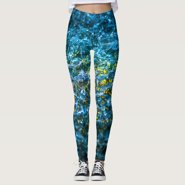 Leggings Étude en aquarelle - Jaune (Devant)