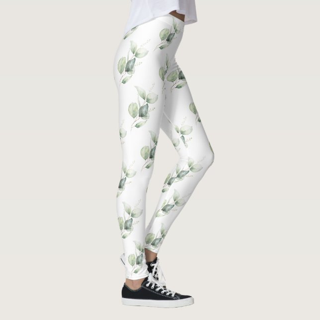 Leggings Eucalyptus Botanique Verdure Anniversaire Maman (Droite)
