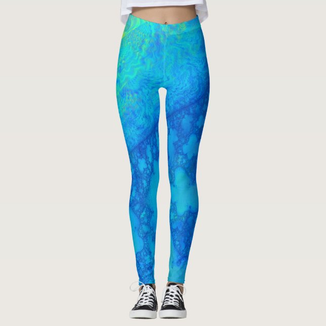 Leggings Europa JellyFish 3D Fractal (Devant)