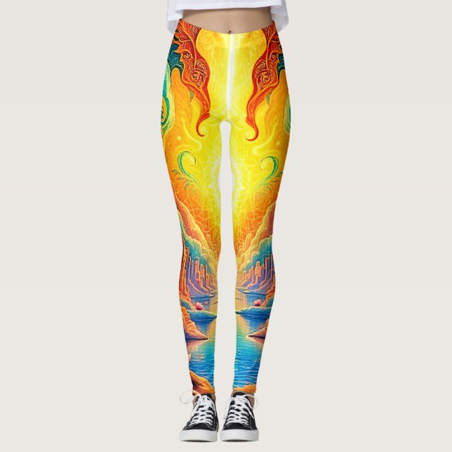 Leggings Éveil Divin de la Ville Lumière (Devant)