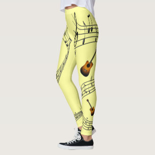 Leggings Évolutivité musicale ~ Guitare ~ Notes musicales ~