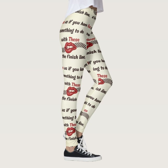 Leggings Exécution d'un Motif de typographie motivationnell (Droite)
