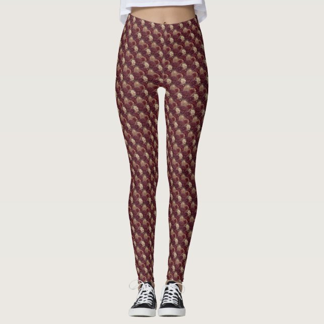 Leggings Exercice de fleurs de dahlias  Mariage de luxe de  (Devant)