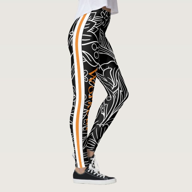 Leggings Exercice minimal en noir et blanc (Droite)