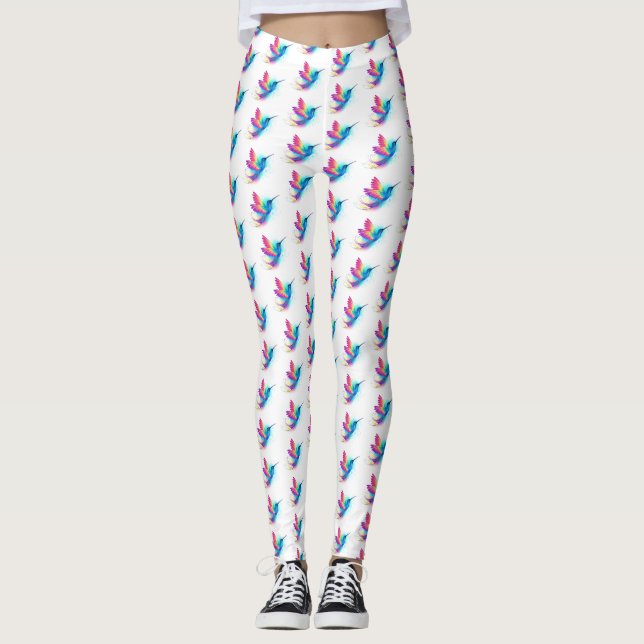 Leggings Exotic Rainbow Hummingbird (Devant)