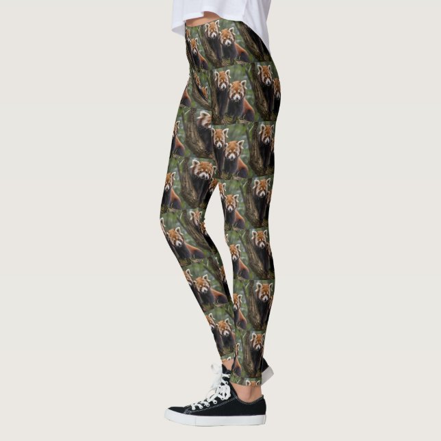 Leggings "Explorateurs en haut de l'arbre : Pandas rouge bé (Gauche)