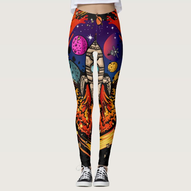 Leggings Exploser le vaisseau spatial (Devant)