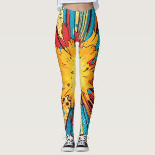 Leggings Explosion d'art pop de style comique (11)