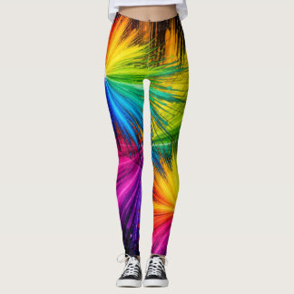 Leggings Explosion de Couleurs Peint Design sur Mignon Coll