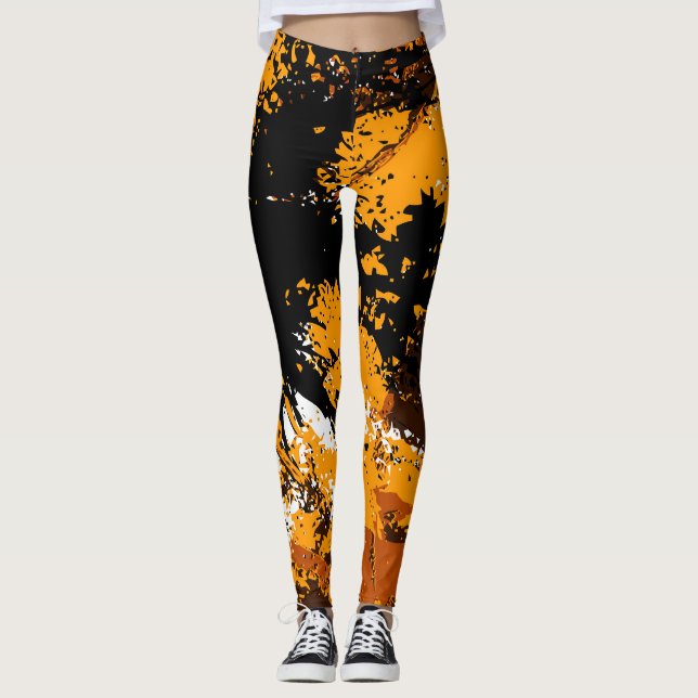 Leggings Explosion d'encre : éclaboussures Abstraites color (Devant)