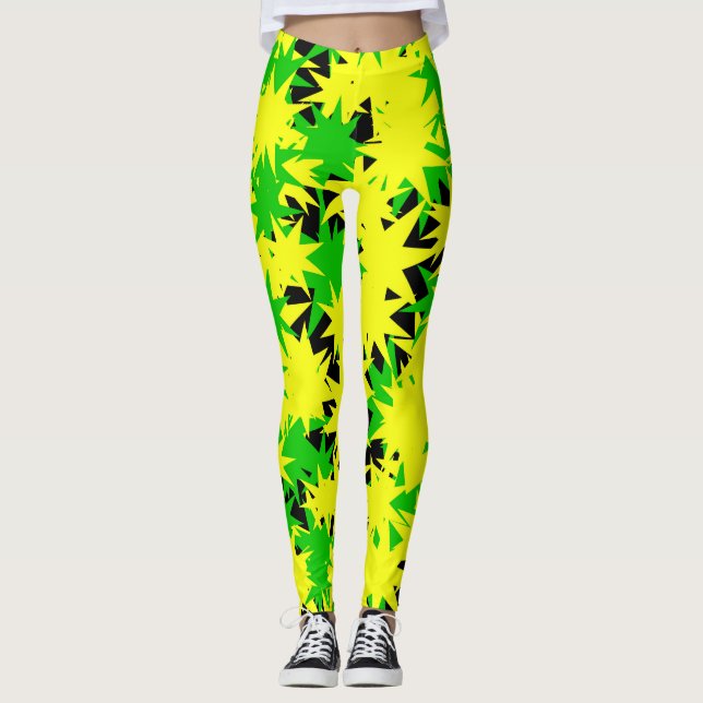 Leggings Explosion d'étoile électrique (Devant)