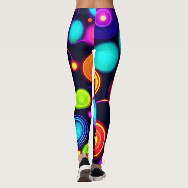 Leggings Explosion du cercle de néon (Dos)