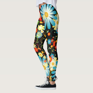 Leggings Explosion florale de couleur