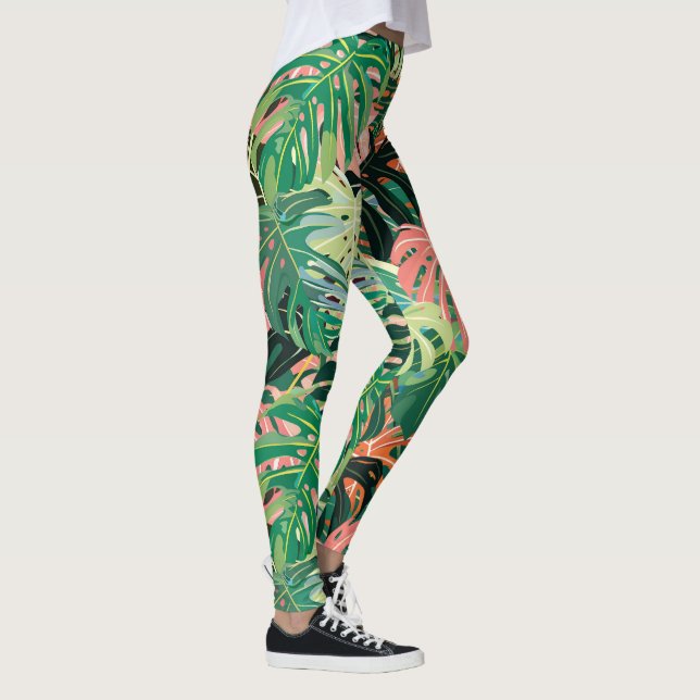Leggings Extravaganza Feuille tropicale (Droite)