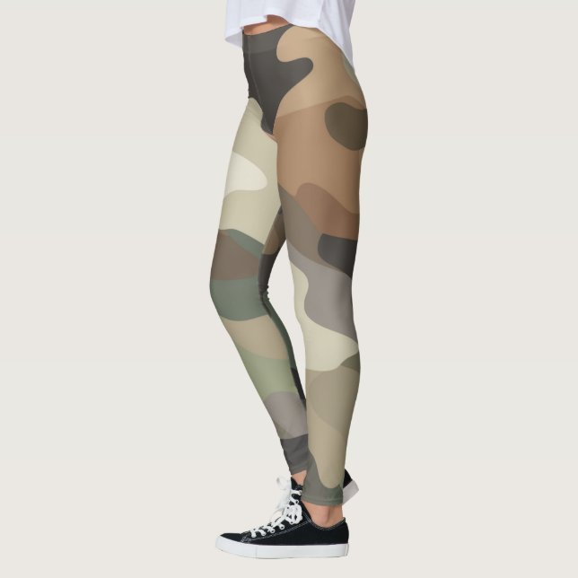Leggings Eye Catching Camouflage Print Stylish (Gauche)