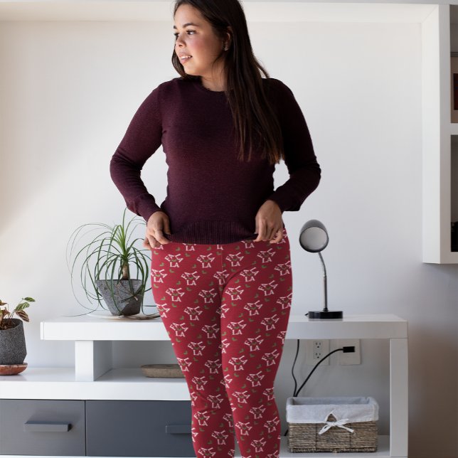 Leggings Fa La La Festive Holly Christmas (Créateur téléchargé)