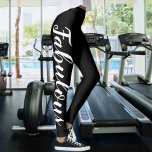 Leggings Fabuleuse typographie<br><div class="desc">Fabuleux (ou changer le texte et la couleur) Facile de concevoir vos propres légendes personnalisées personnalisées de Ricaso - ajoutez votre propre texte - changez la couleur et la couleur du texte et de la police arrière - plan en cliquant sur personnaliser</div>