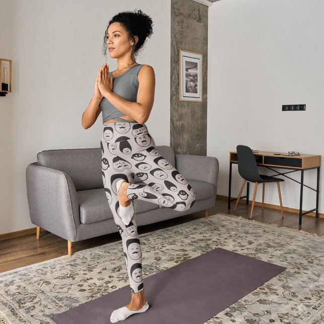 Leggings faces de bande dessinée (Créateur téléchargé)