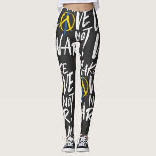 Leggings Faire l'amour et non le soutien à la guerre en Ukr