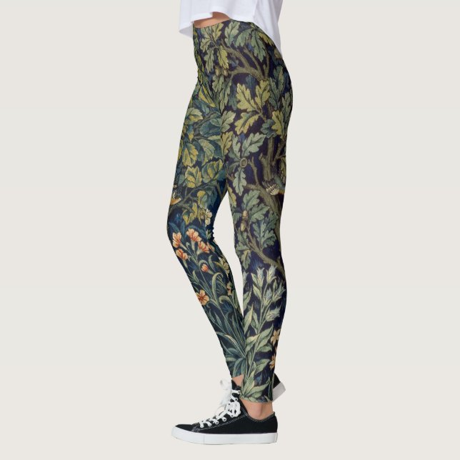 Leggings Faisan d'arbre boisé William Morris (Gauche)
