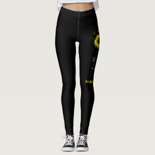 Leggings Faith Hope Love Sunflower Cancer de l'enfance